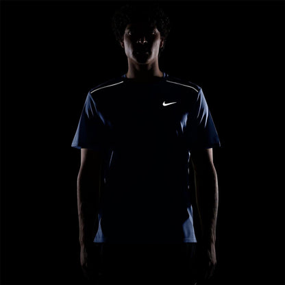 Light Blue - Lifestyle - Nike Mens Miler Swoosh Reflective Detail T-Shirt