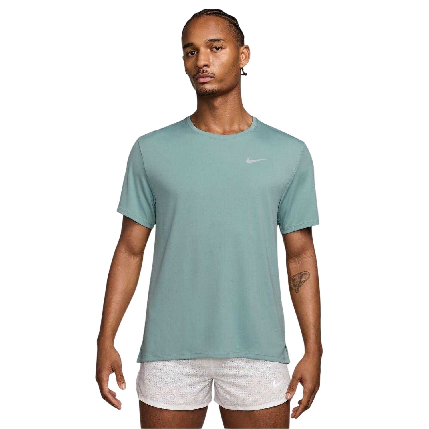 Cannon - Front - Nike Mens Miler Swoosh Reflective Detail T-Shirt