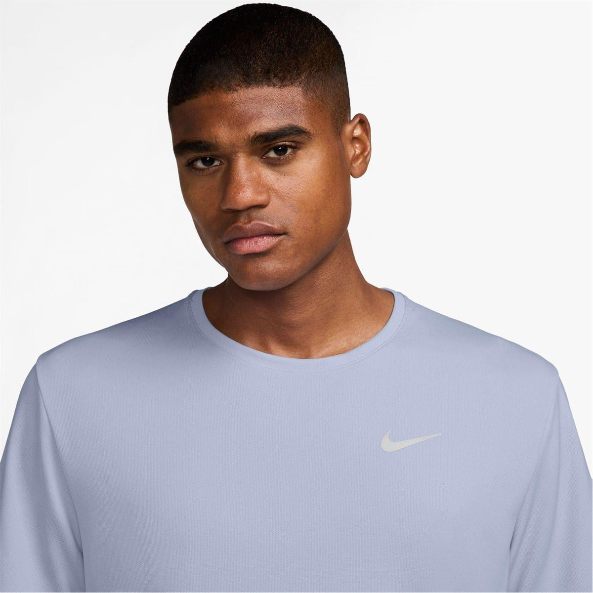 Ghost - Side - Nike Mens Miler Swoosh Reflective Detail T-Shirt