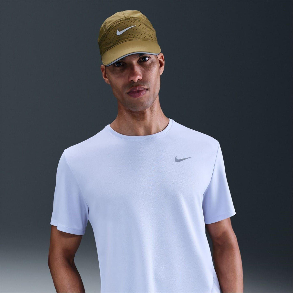 Ghost - Pack Shot - Nike Mens Miler Swoosh Reflective Detail T-Shirt