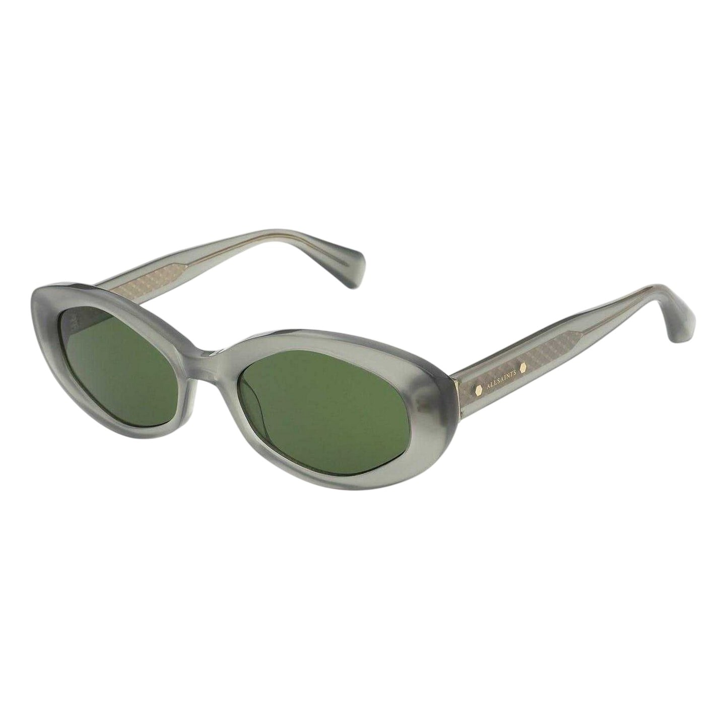 Grey-Khaki - Back - AllSaints Womens-Ladies Carolyn Oval Sunglasses
