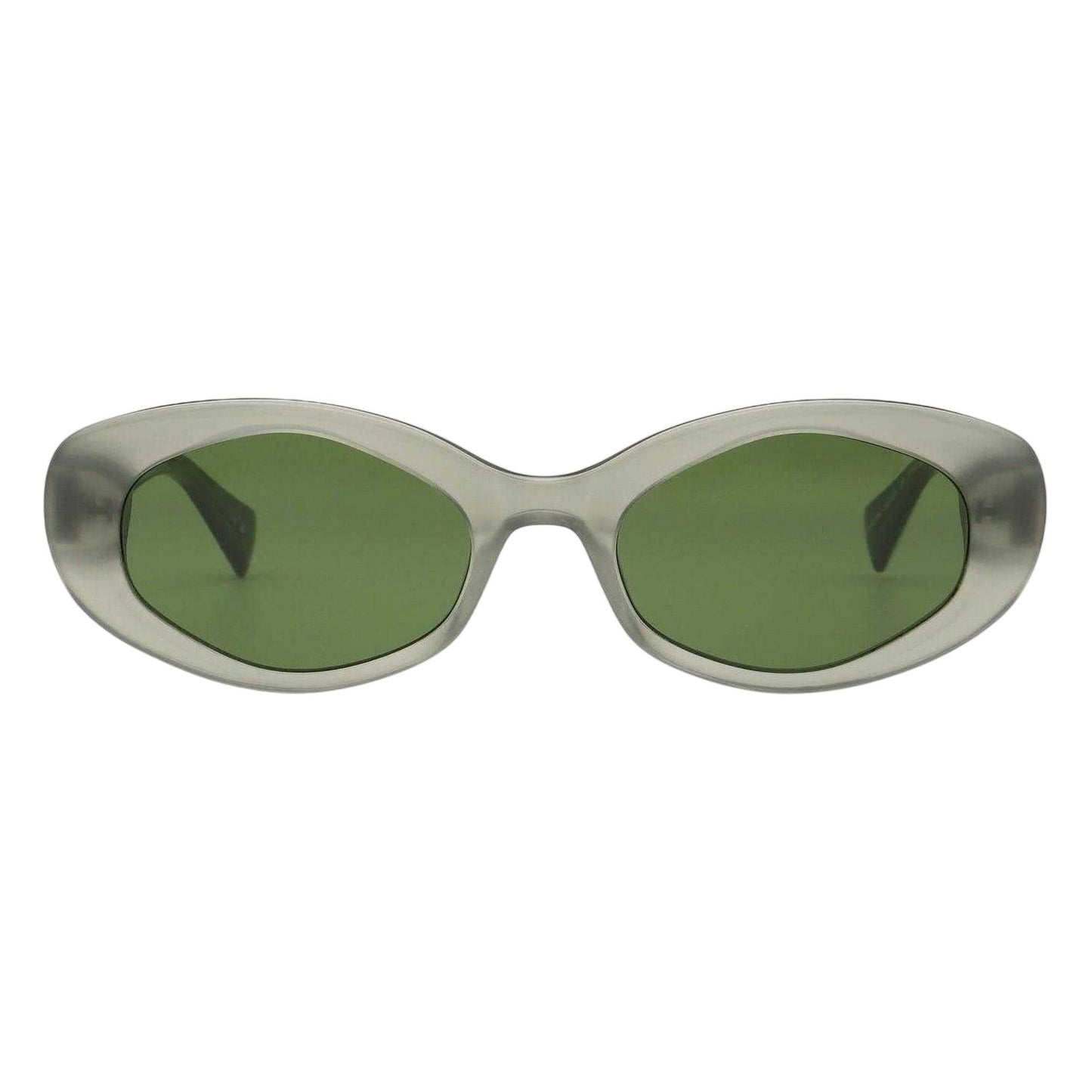 Grey-Khaki - Front - AllSaints Womens-Ladies Carolyn Oval Sunglasses
