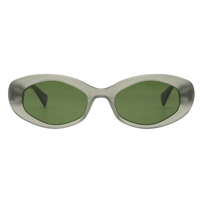 Grey-Khaki - Front - AllSaints Womens-Ladies Carolyn Oval Sunglasses