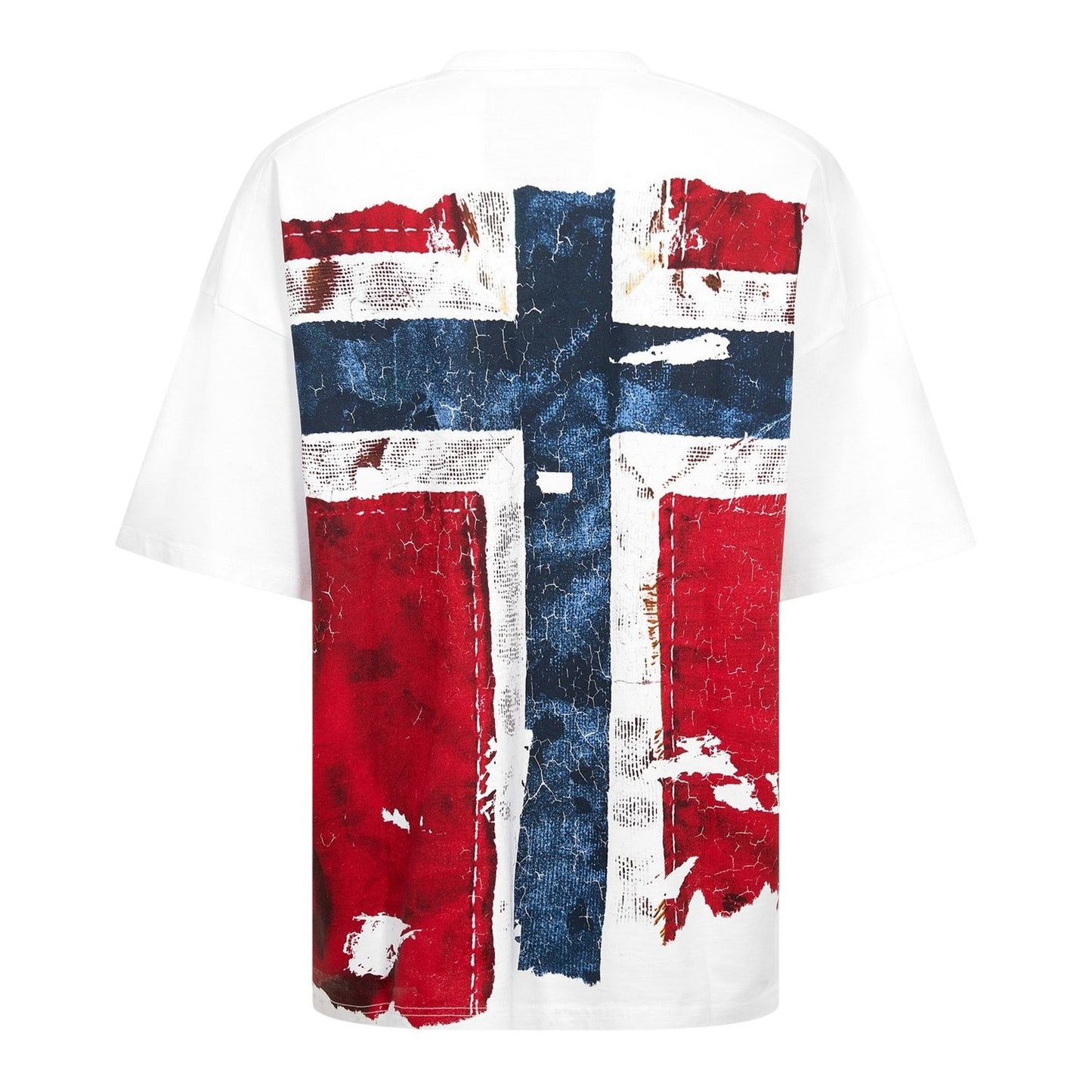 White-Red - Back - Napapijri Unisex Adult PDF Graphic Print T-Shirt