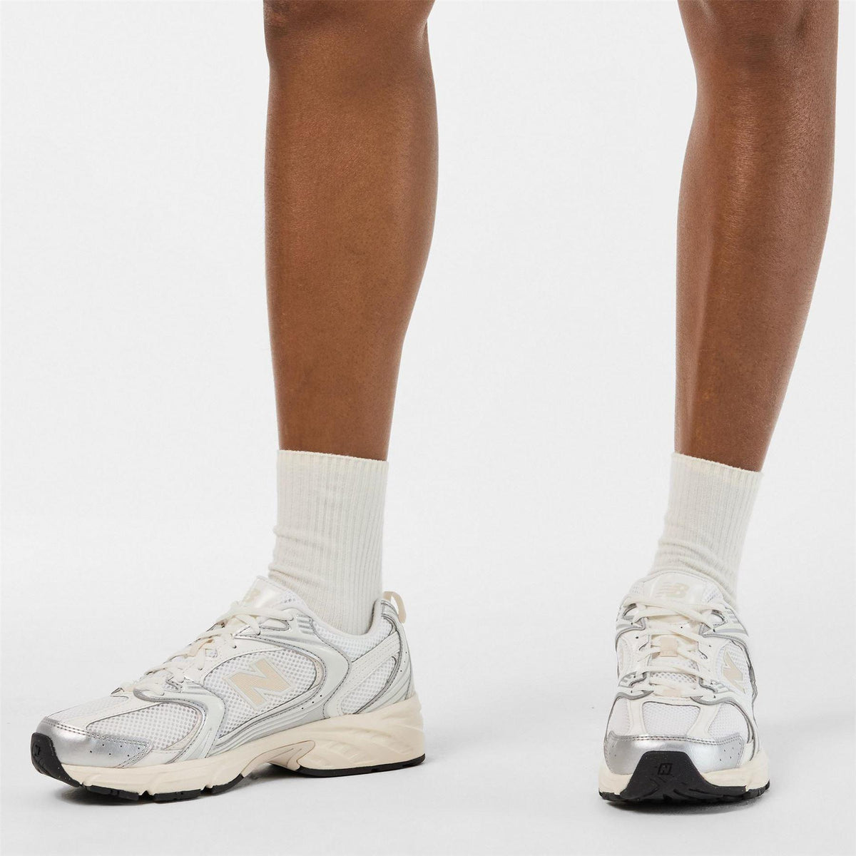 White-Off White - Side - New Balance Womens-Ladies 530 Trainers