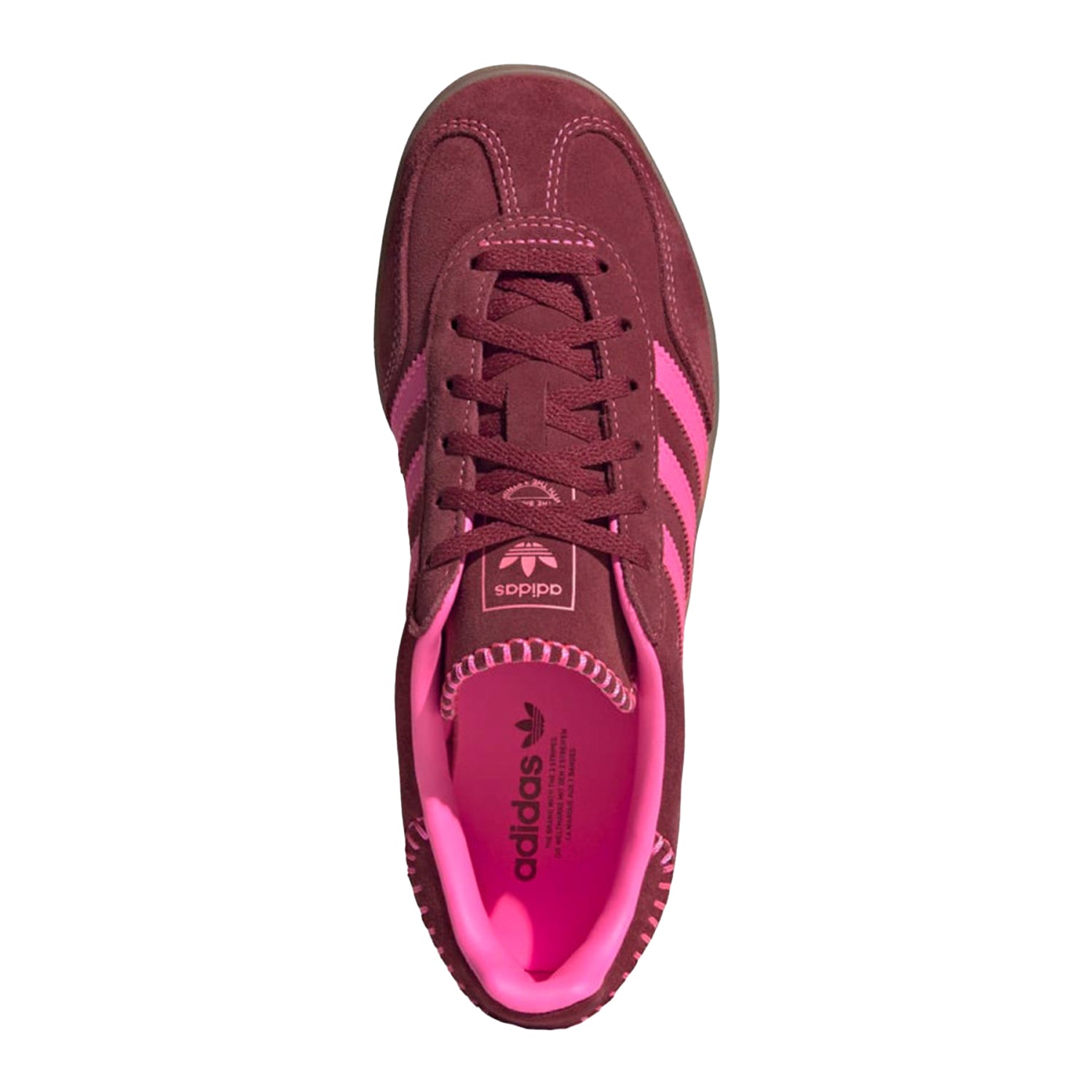 Pink-Maroon - Lifestyle - Adidas Womens-Ladies Gazelle Suede Trainers