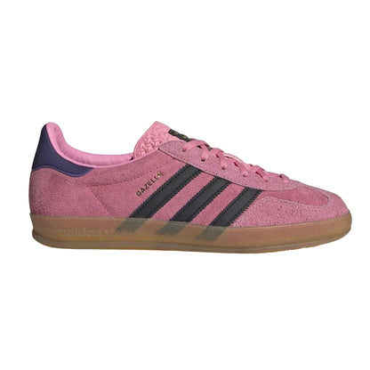 Pink-Navy - Front - Adidas Womens-Ladies Gazelle Suede Trainers