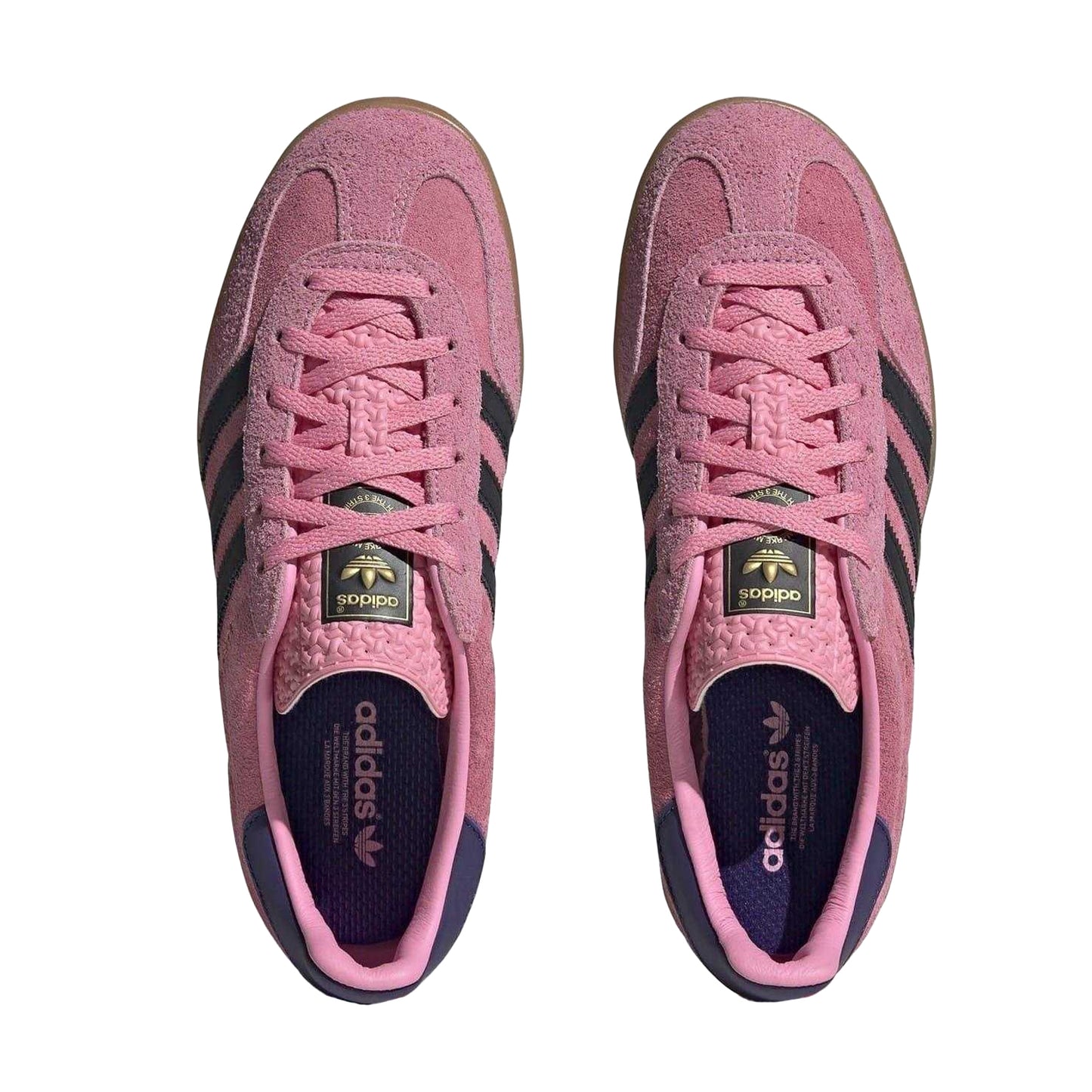 Pink-Navy - Lifestyle - Adidas Womens-Ladies Gazelle Suede Trainers