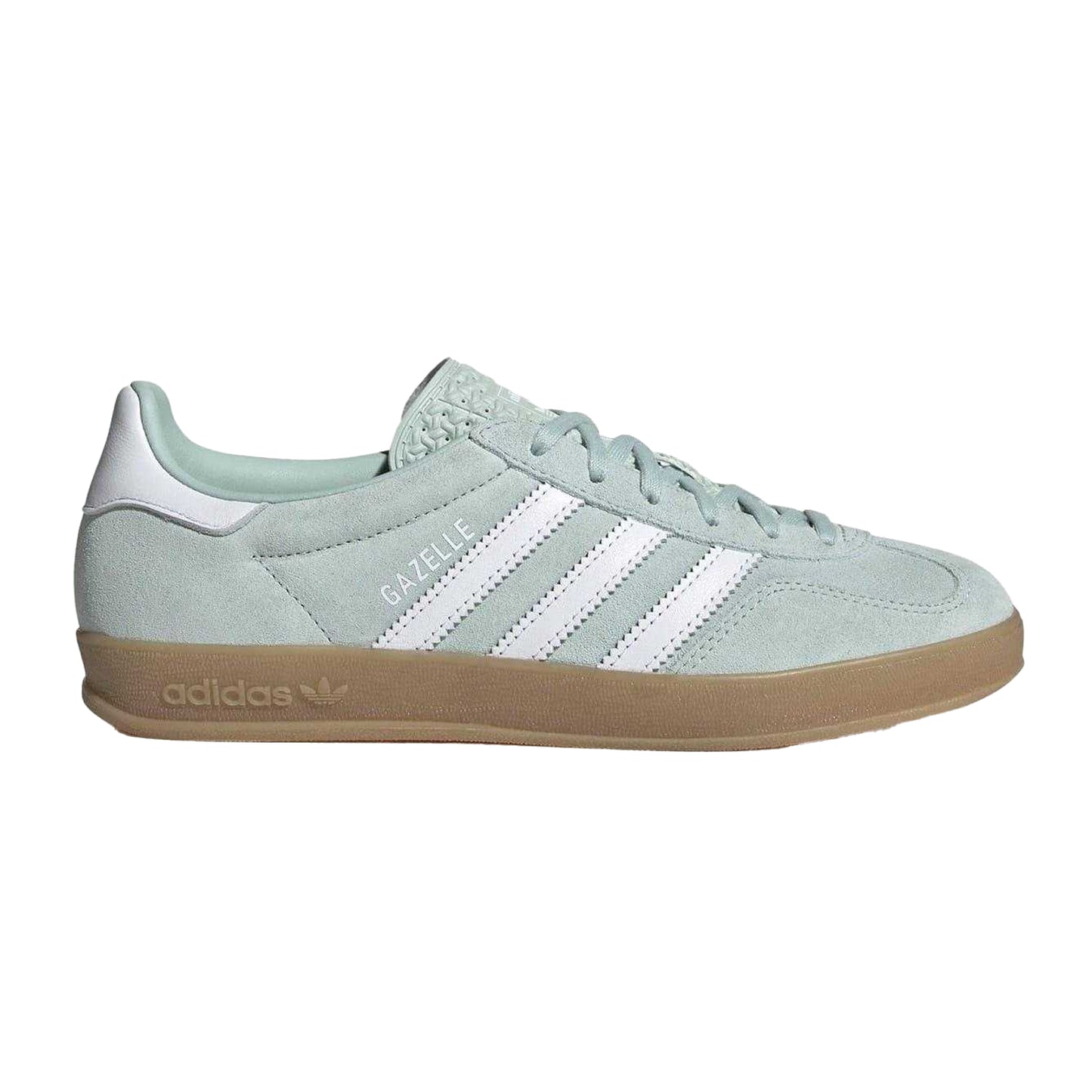 Ash-Green - Front - Adidas Womens-Ladies Gazelle Suede Trainers