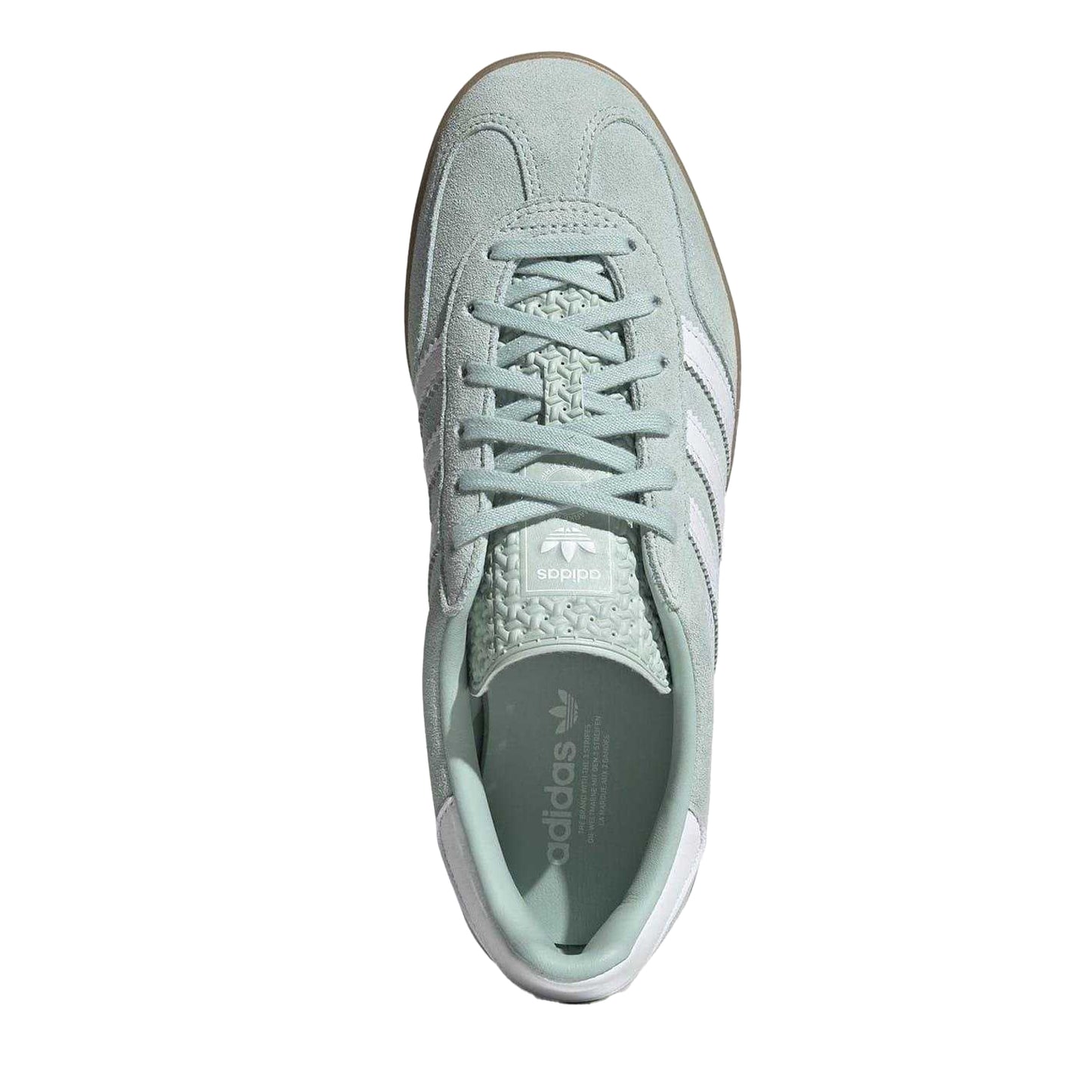Ash-Green - Side - Adidas Womens-Ladies Gazelle Suede Trainers