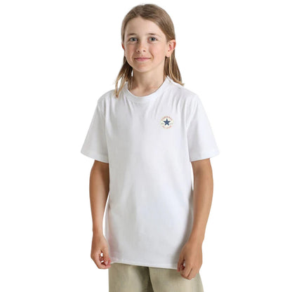 White - Side - Converse Childrens-Kids All Star Logo T-Shirt