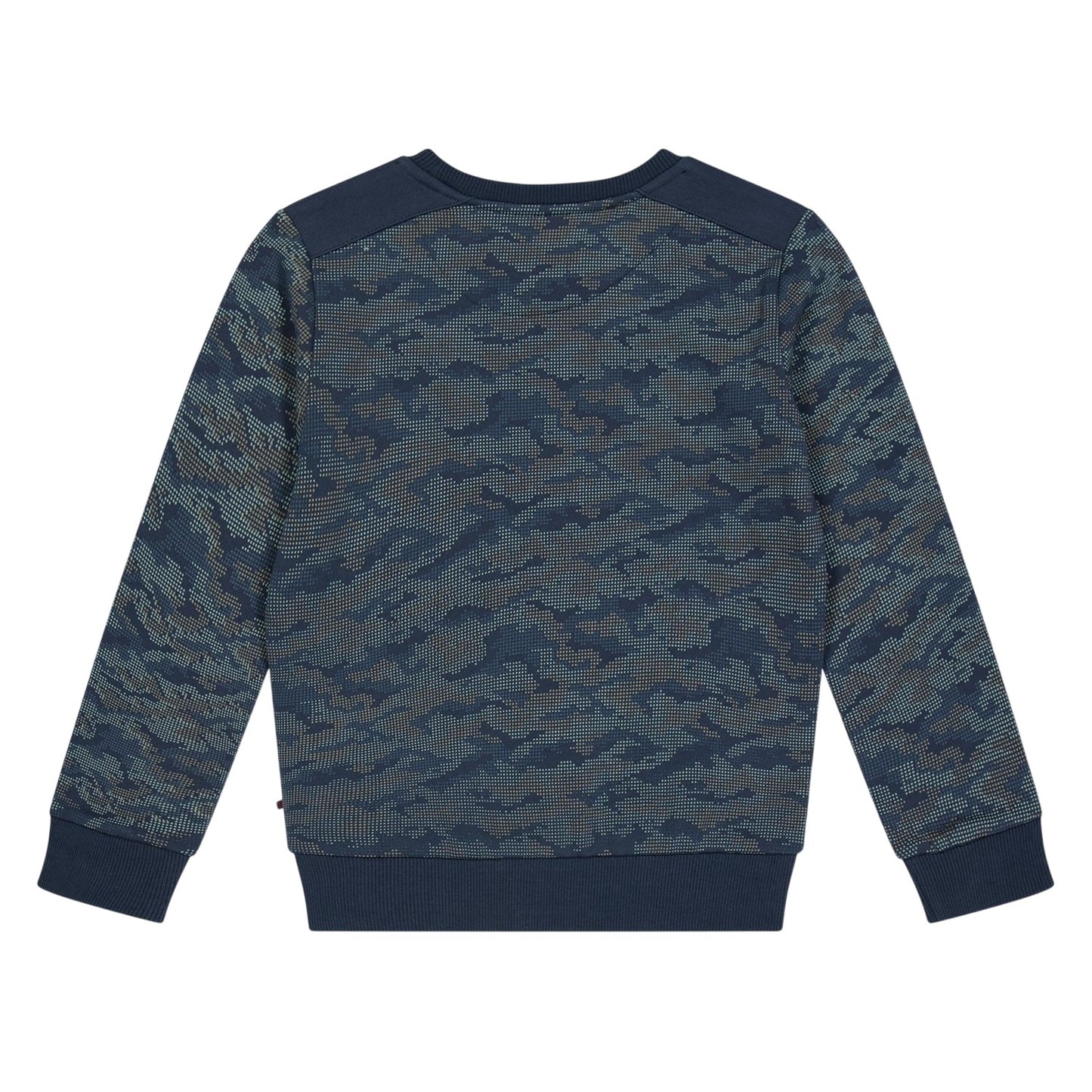 Blue - Back - Farah Childrens-Kids Camo Crew Neck Sweatshirt