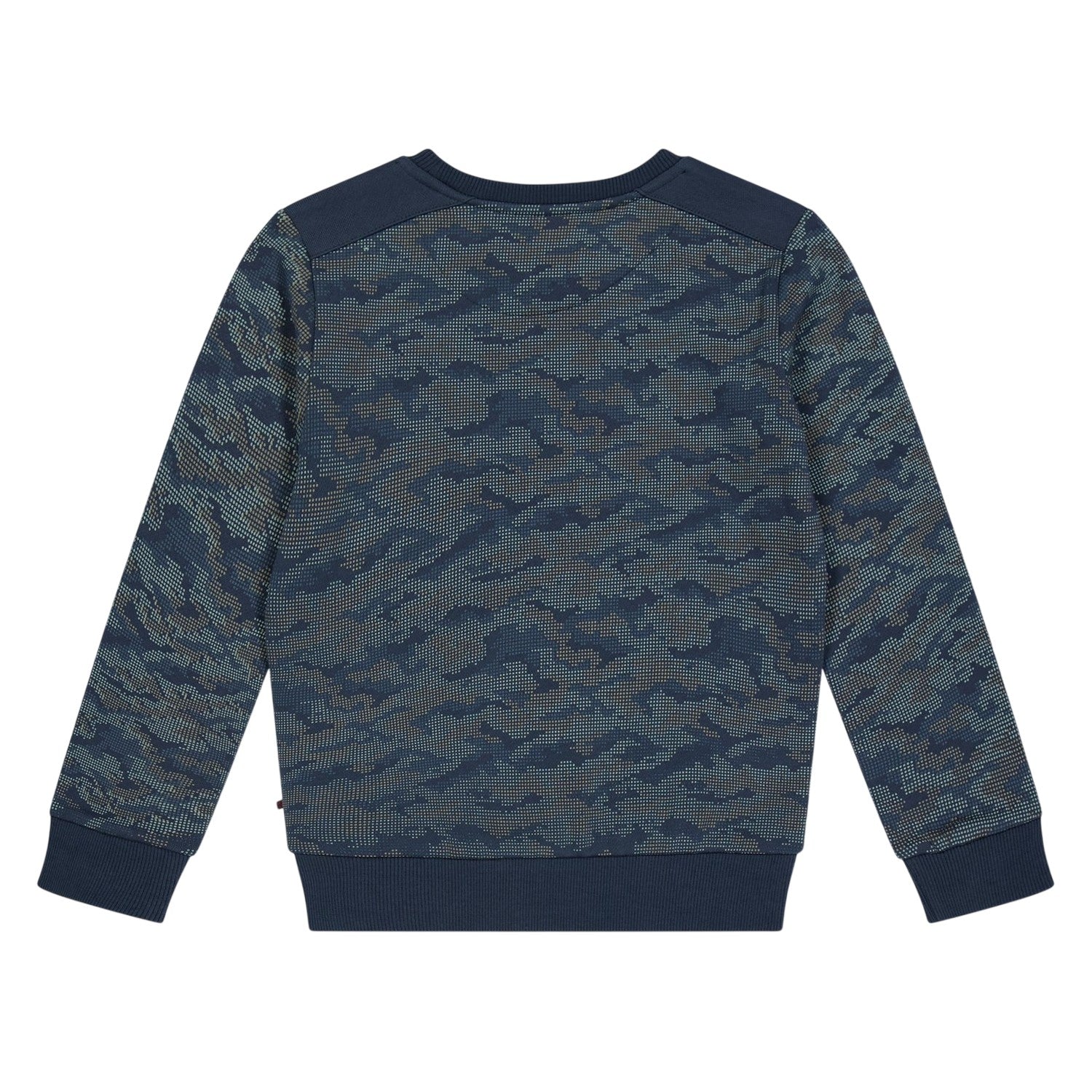 Blue - Back - Farah Childrens-Kids Camo Crew Neck Sweatshirt
