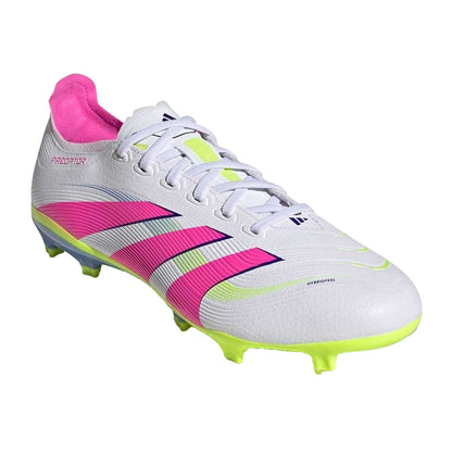 White-Pink-Lemon - Close up - Predator Mens Firm Ground Football Boots