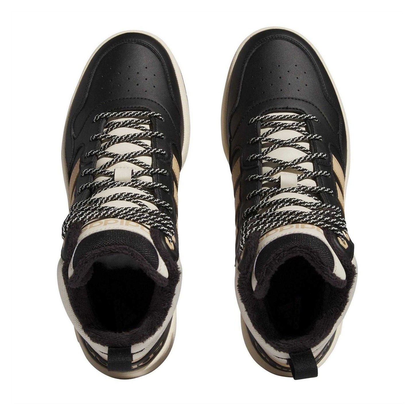 Core Black - Lifestyle - Adidas Mens Hoops 3.0 Mid Winterized Basketball Shoes