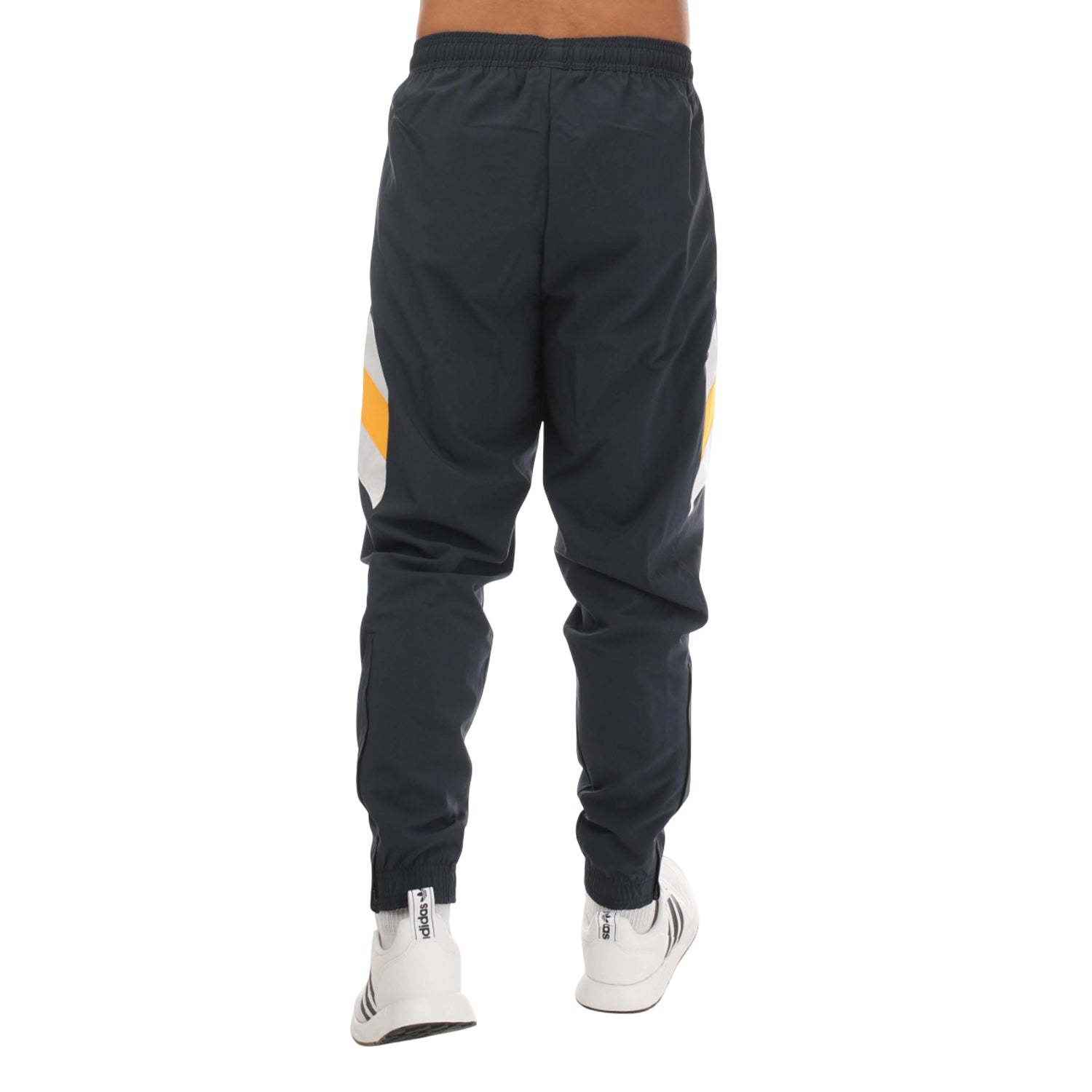 Navy - Back - Adidas Mens 2022-23 Woven Real Madrid CF Jogging Bottoms