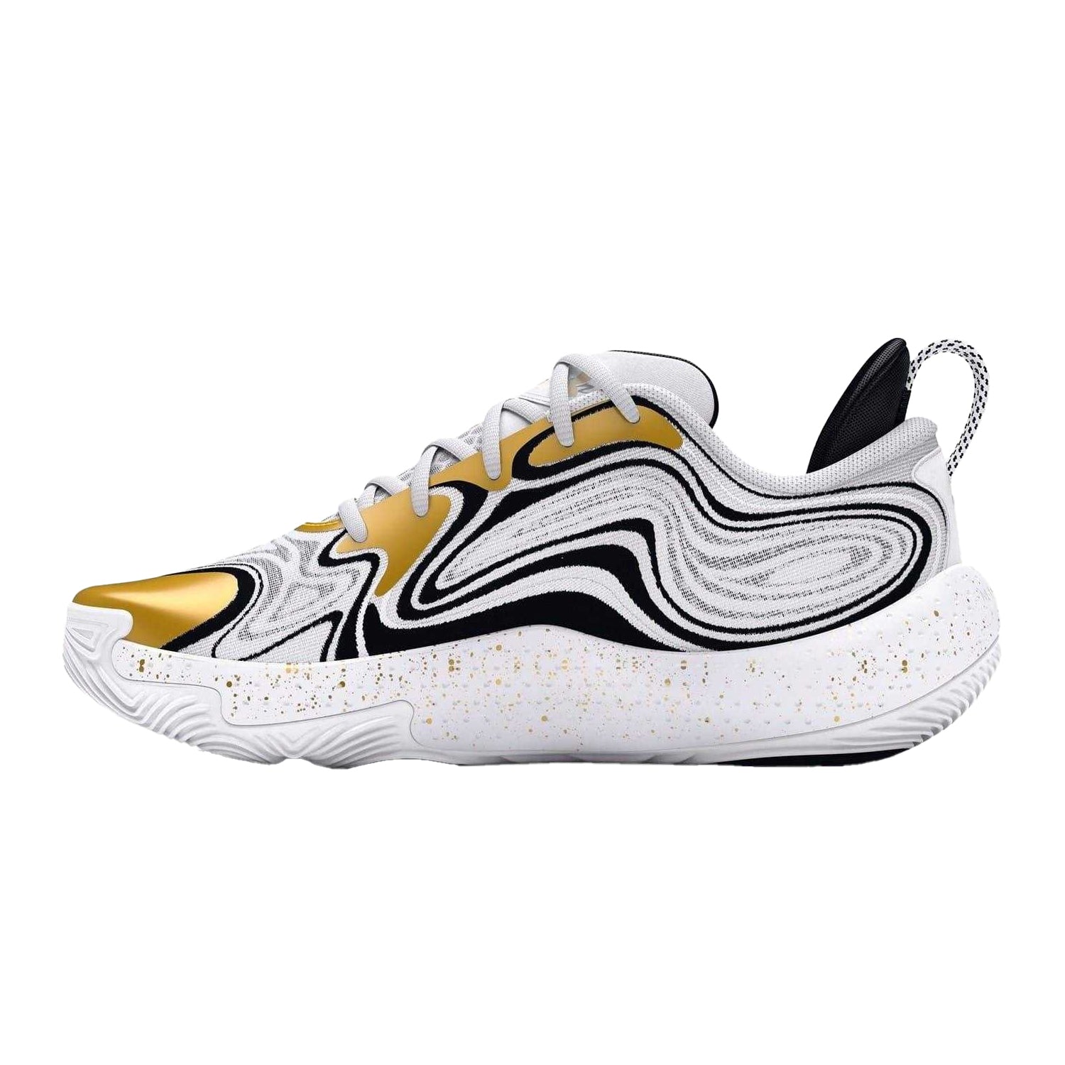 White - Back - Under Armour Mens Spawn 6 Leather Basketball Basketball Shoes