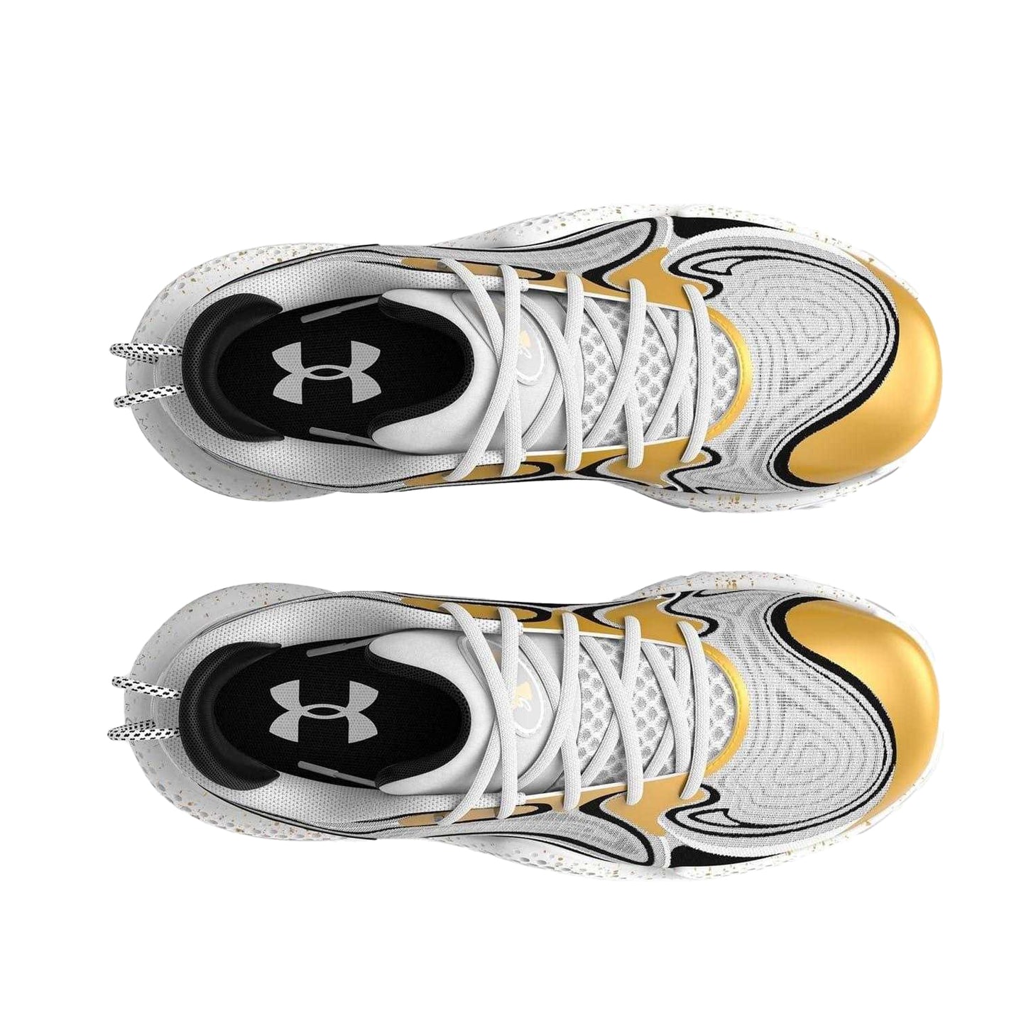 White - Side - Under Armour Mens Spawn 6 Leather Basketball Basketball Shoes