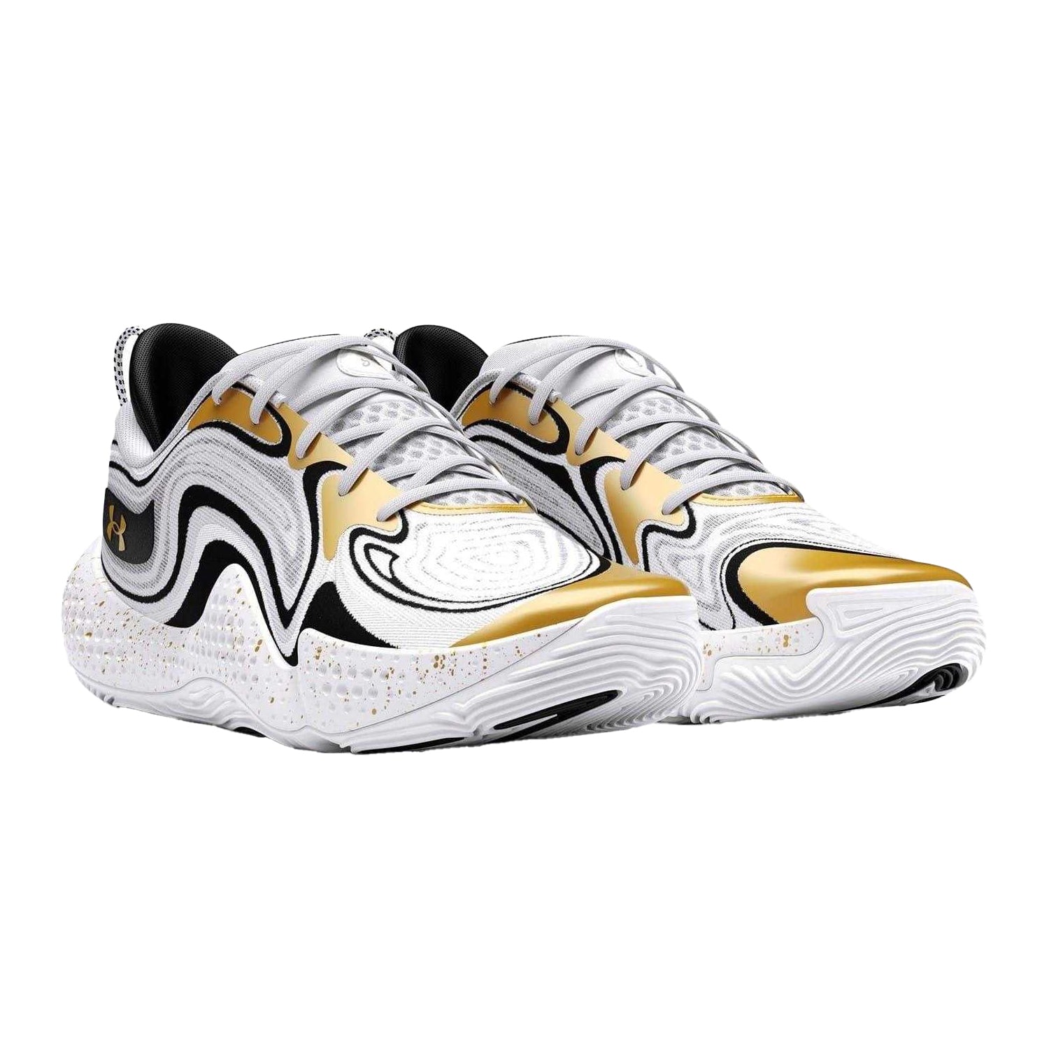 White - Pack Shot - Under Armour Mens Spawn 6 Leather Basketball Basketball Shoes