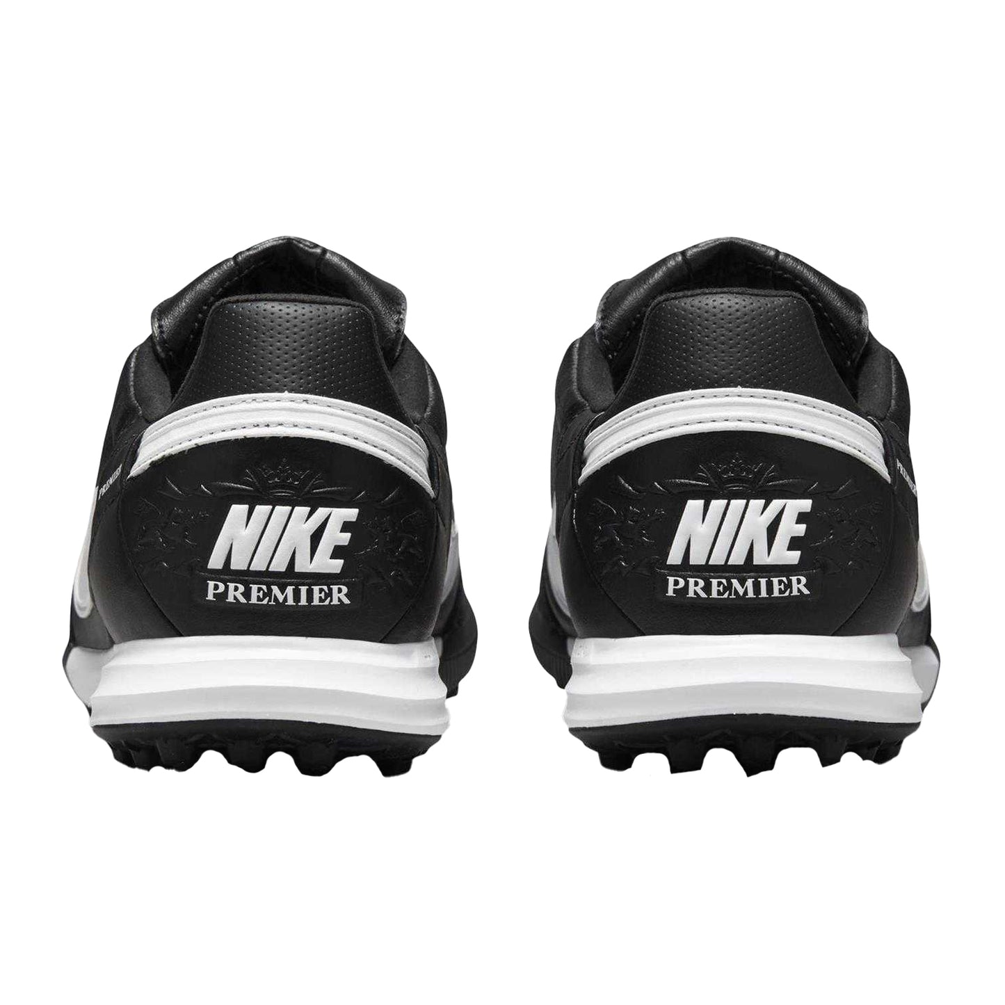 Black-White - Back - Nike Mens Premier 3 Leather Astro Turf Trainers