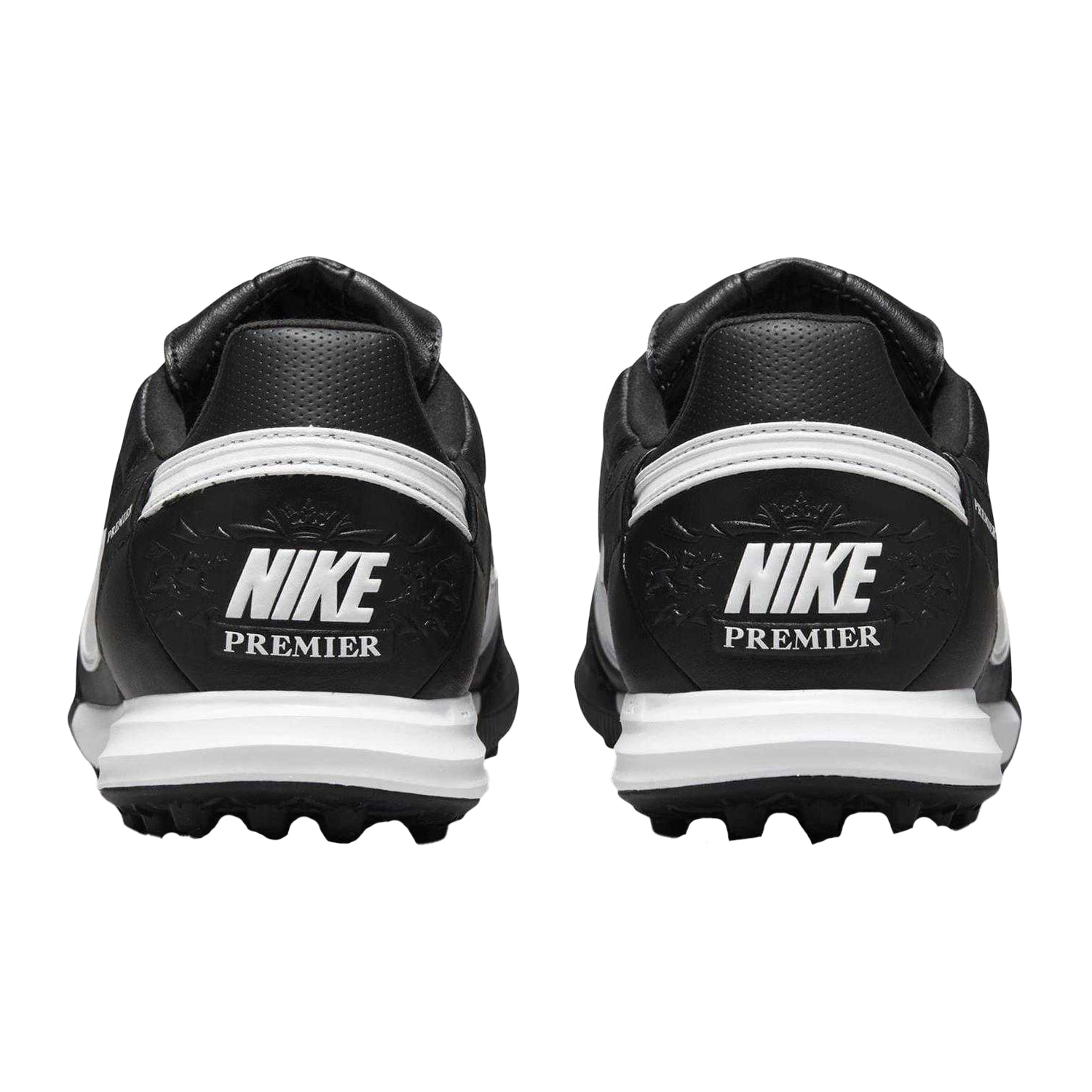 Black-White - Back - Nike Mens Premier 3 Leather Astro Turf Trainers