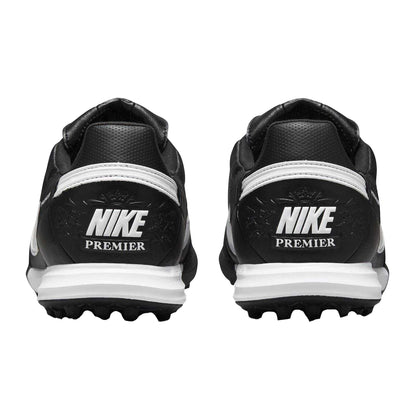Black-White - Back - Nike Mens Premier 3 Leather Astro Turf Trainers