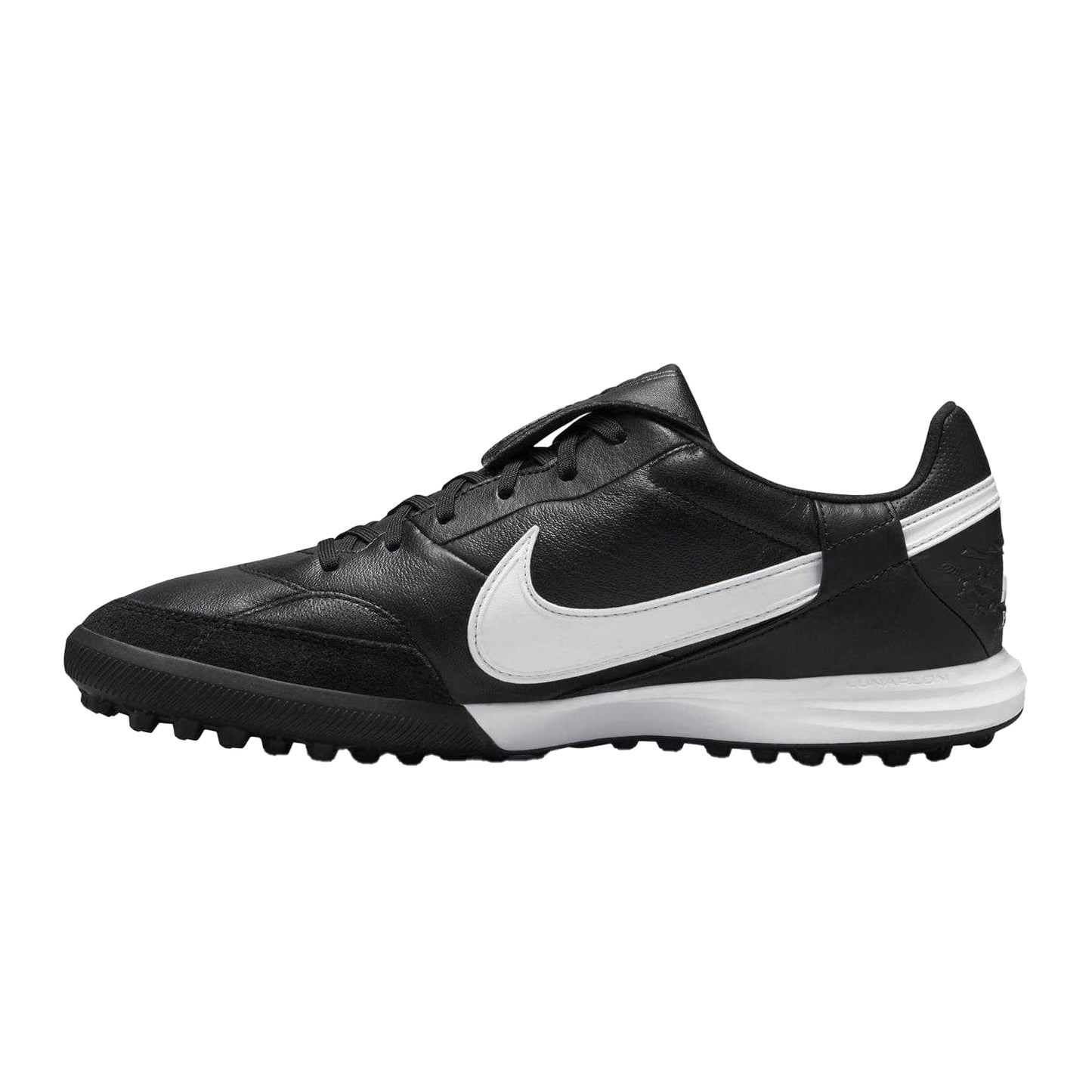 Black-White - Side - Nike Mens Premier 3 Leather Astro Turf Trainers