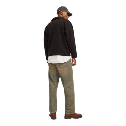 Chocolate - Back - Jack And Jones Mens Teddy Fleece Long-Sleeved Sweatshirt