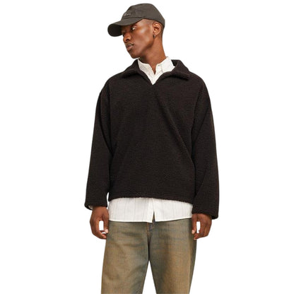 Chocolate - Lifestyle - Jack And Jones Mens Teddy Fleece Long-Sleeved Sweatshirt