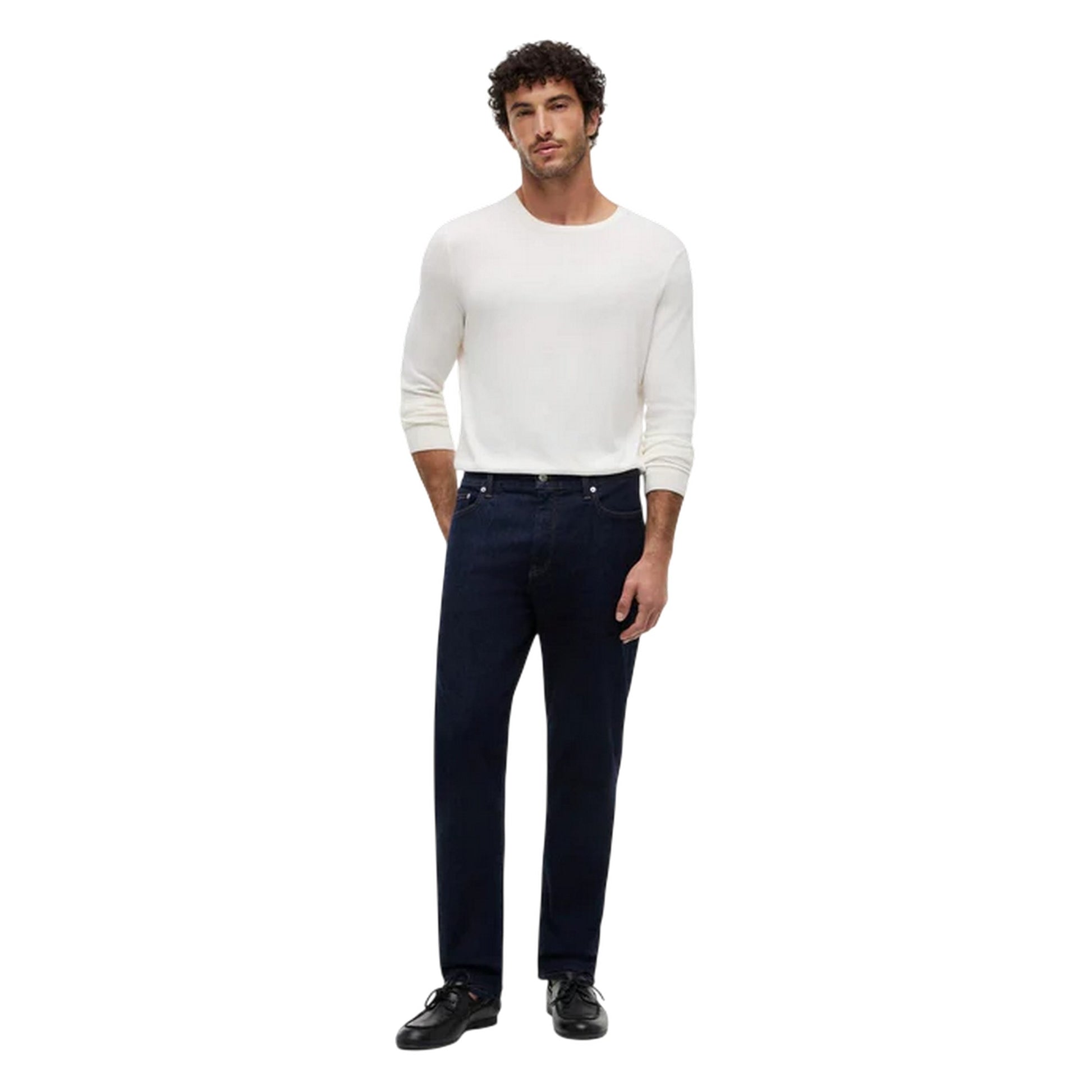 Ivory - Lifestyle - Tommy Hilfiger Mens Organic Cotton Crew Neck Jumper
