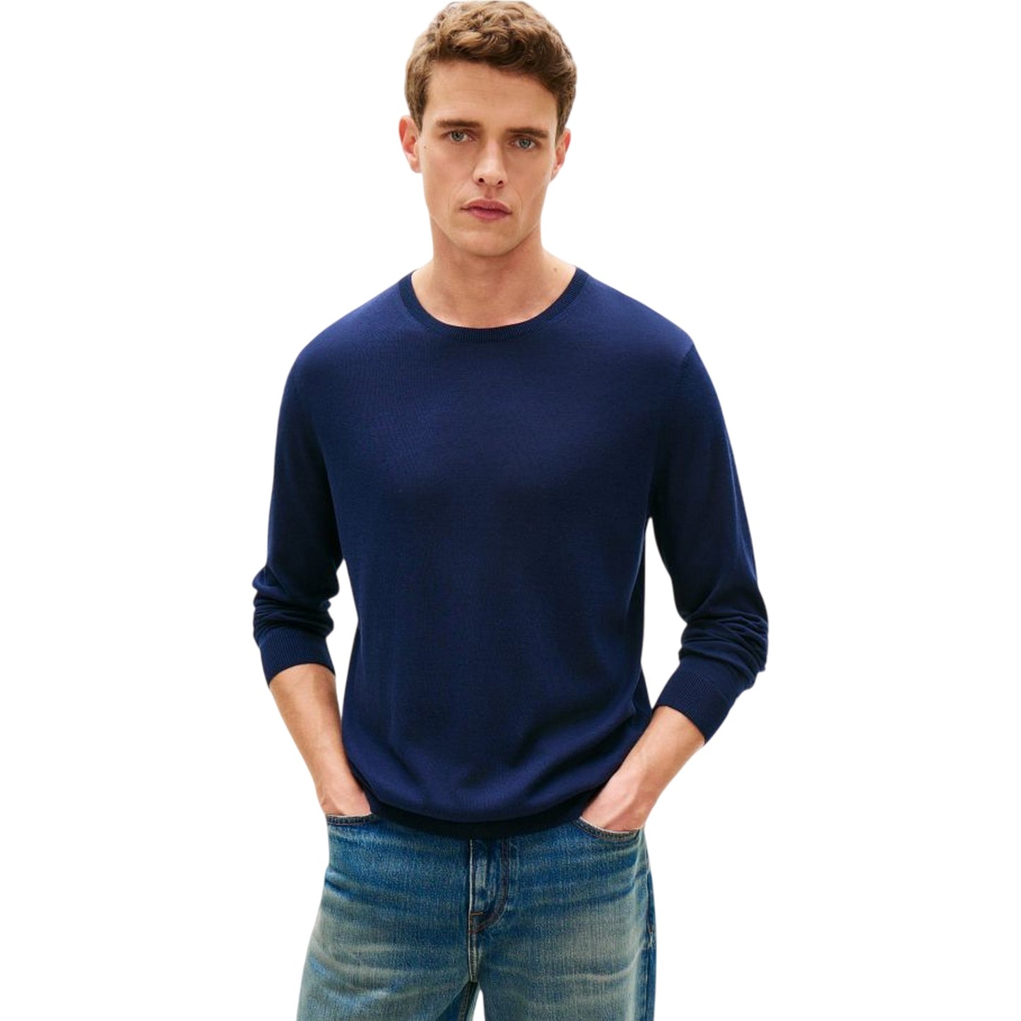 Navy - Lifestyle - Tommy Hilfiger Mens Organic Cotton Crew Neck Jumper