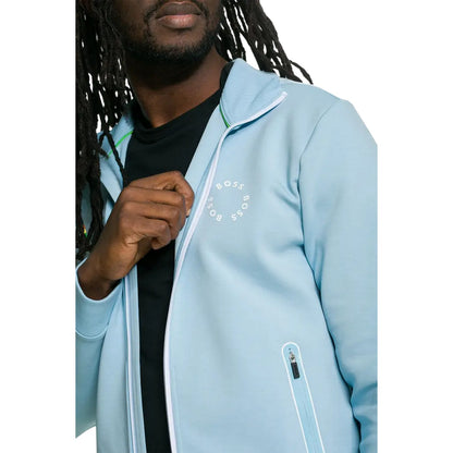 Pastel Blue - Side - Boss Mens Skaz Logo Regular Sweatshirt