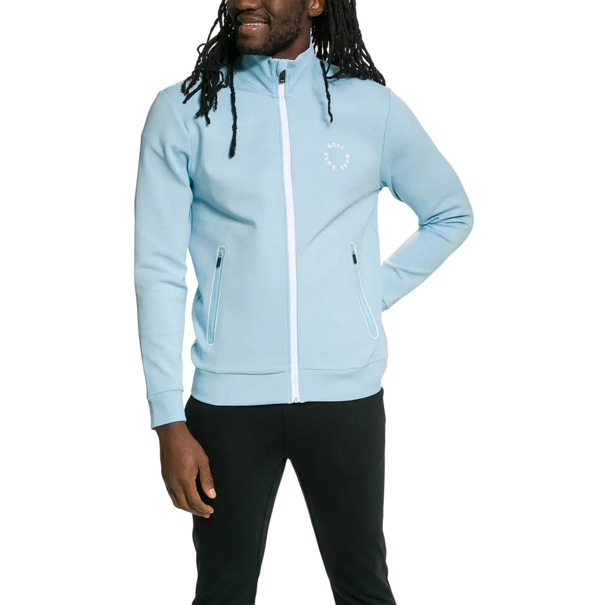 Pastel Blue - Lifestyle - Boss Mens Skaz Logo Regular Sweatshirt