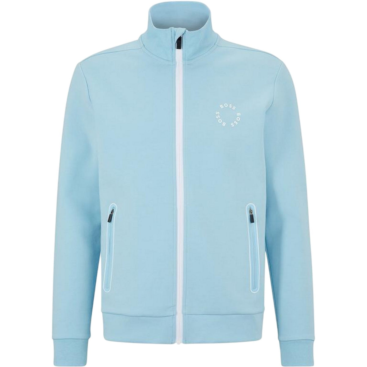 Pastel Blue - Front - Boss Mens Skaz Logo Regular Sweatshirt