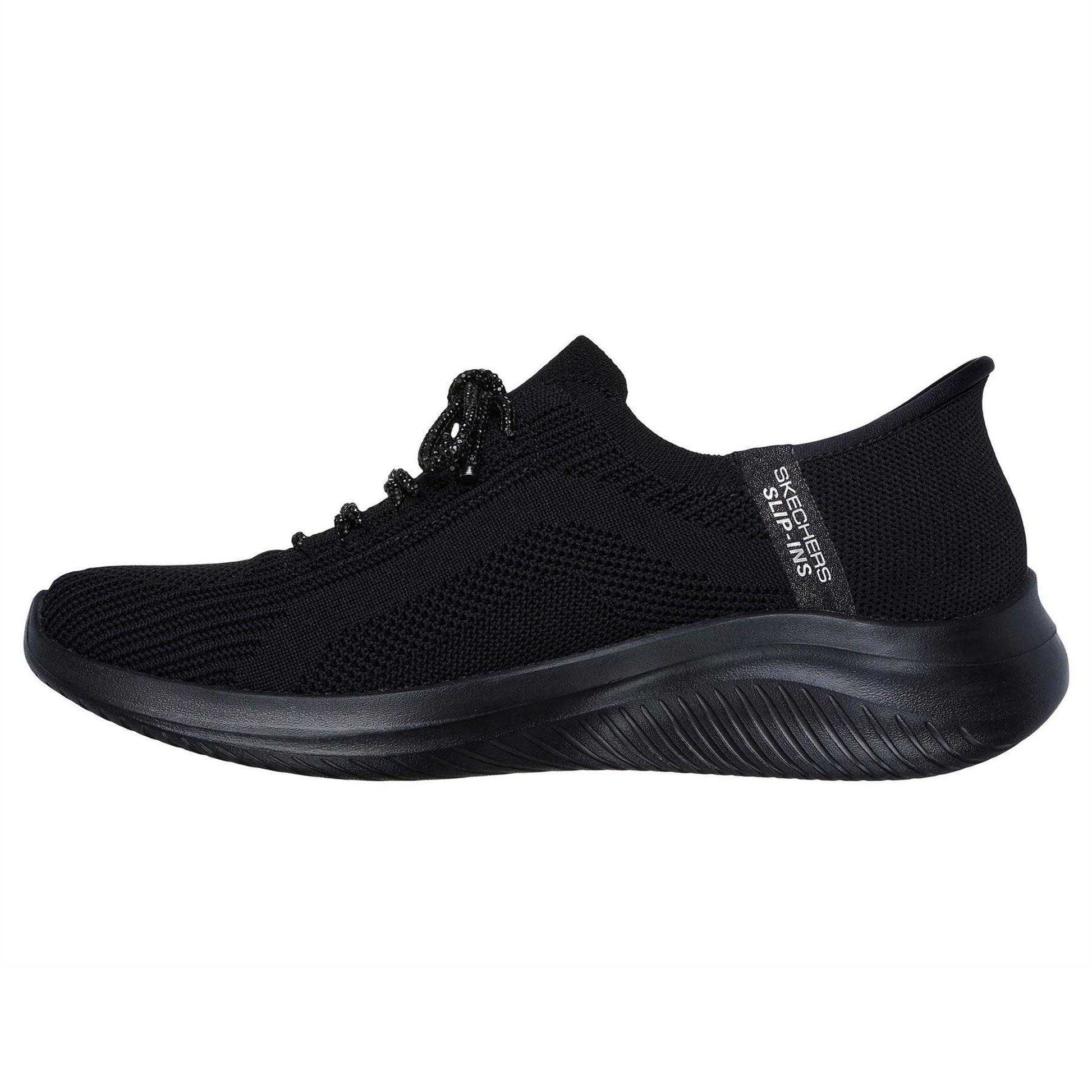 Black - Back - Skechers Womens-Ladies Ultra Flex 3.0 Flat Trainers