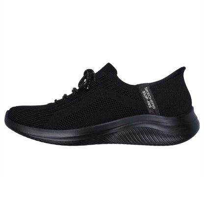Black - Back - Skechers Womens-Ladies Ultra Flex 3.0 Flat Trainers