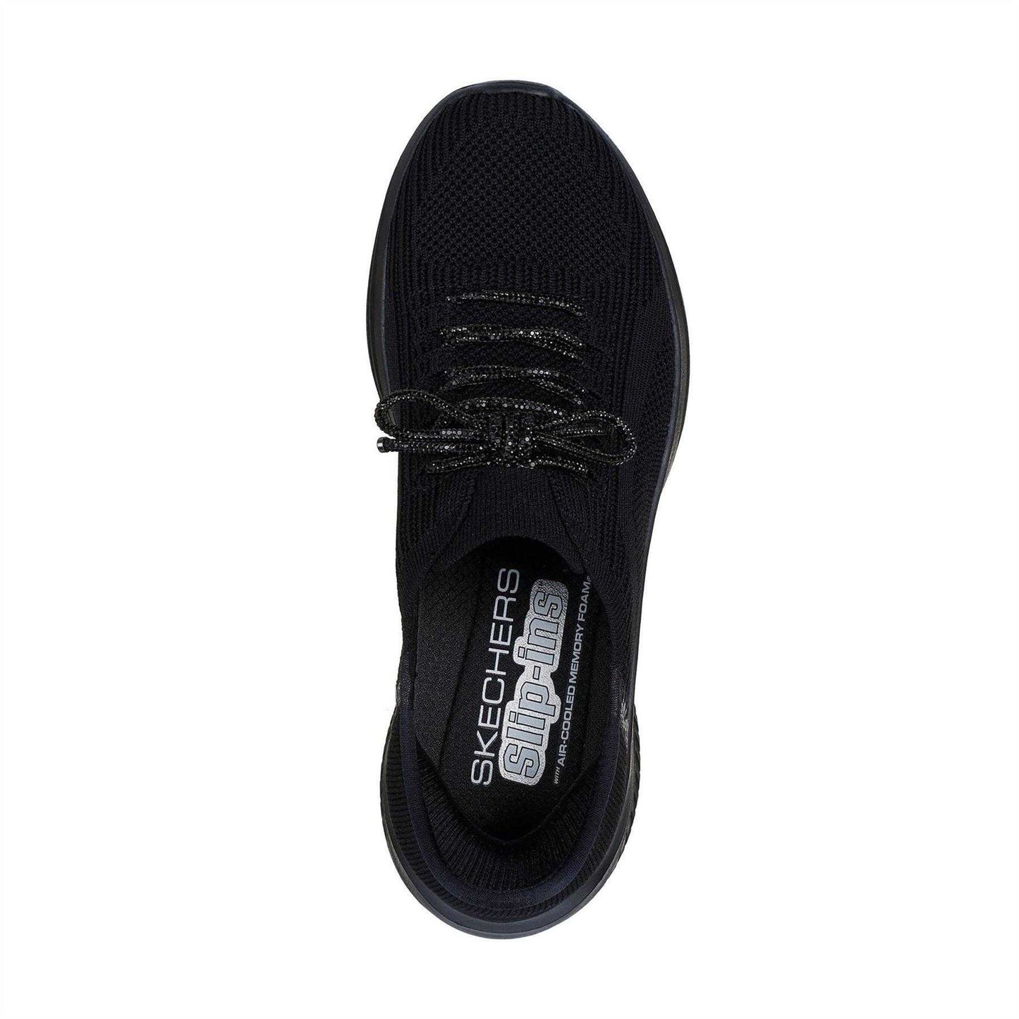 Black - Side - Skechers Womens-Ladies Ultra Flex 3.0 Flat Trainers