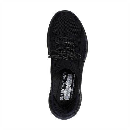Black - Side - Skechers Womens-Ladies Ultra Flex 3.0 Flat Trainers