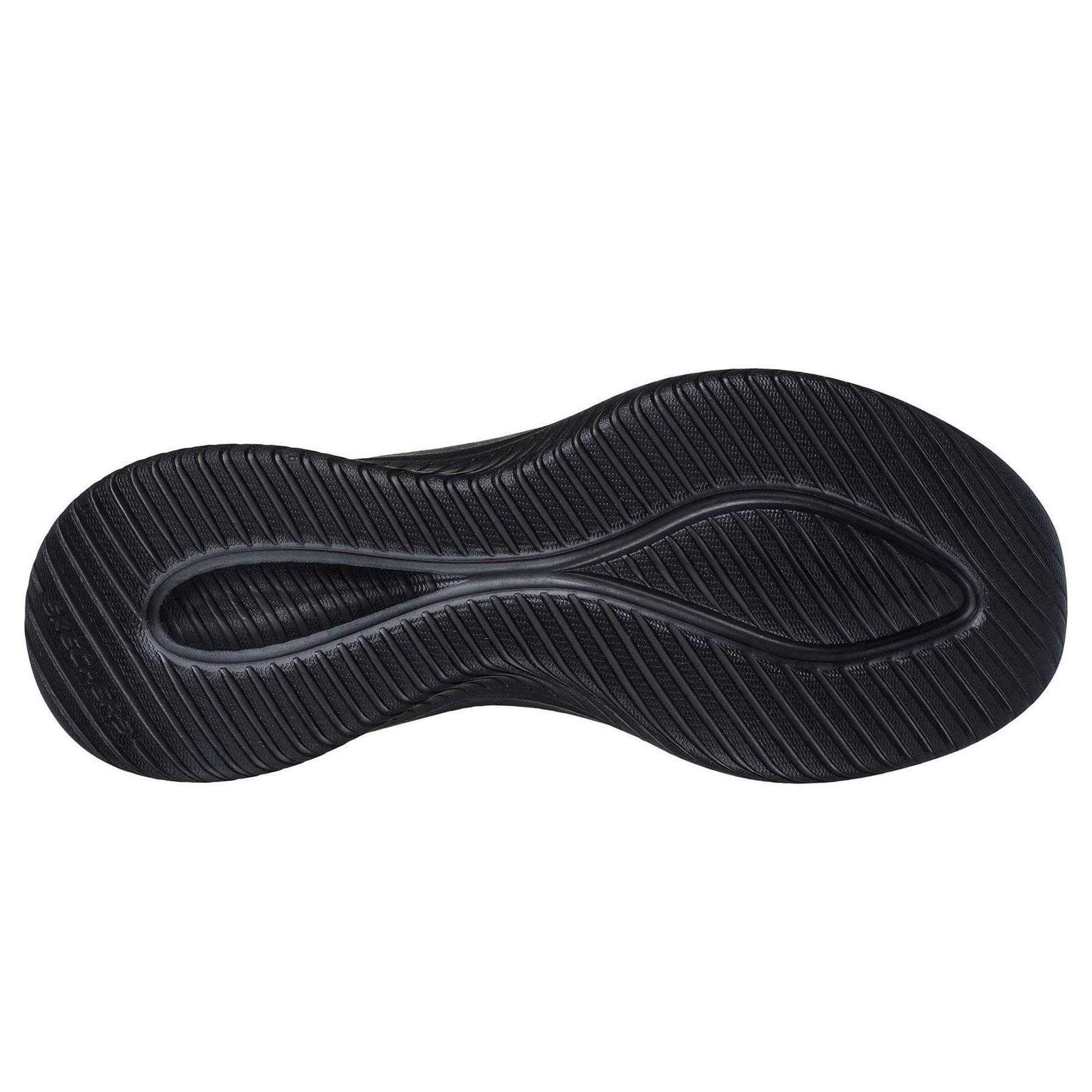 Black - Lifestyle - Skechers Womens-Ladies Ultra Flex 3.0 Flat Trainers