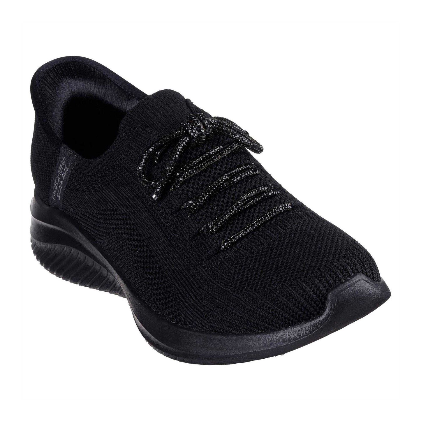 Black - Pack Shot - Skechers Womens-Ladies Ultra Flex 3.0 Flat Trainers