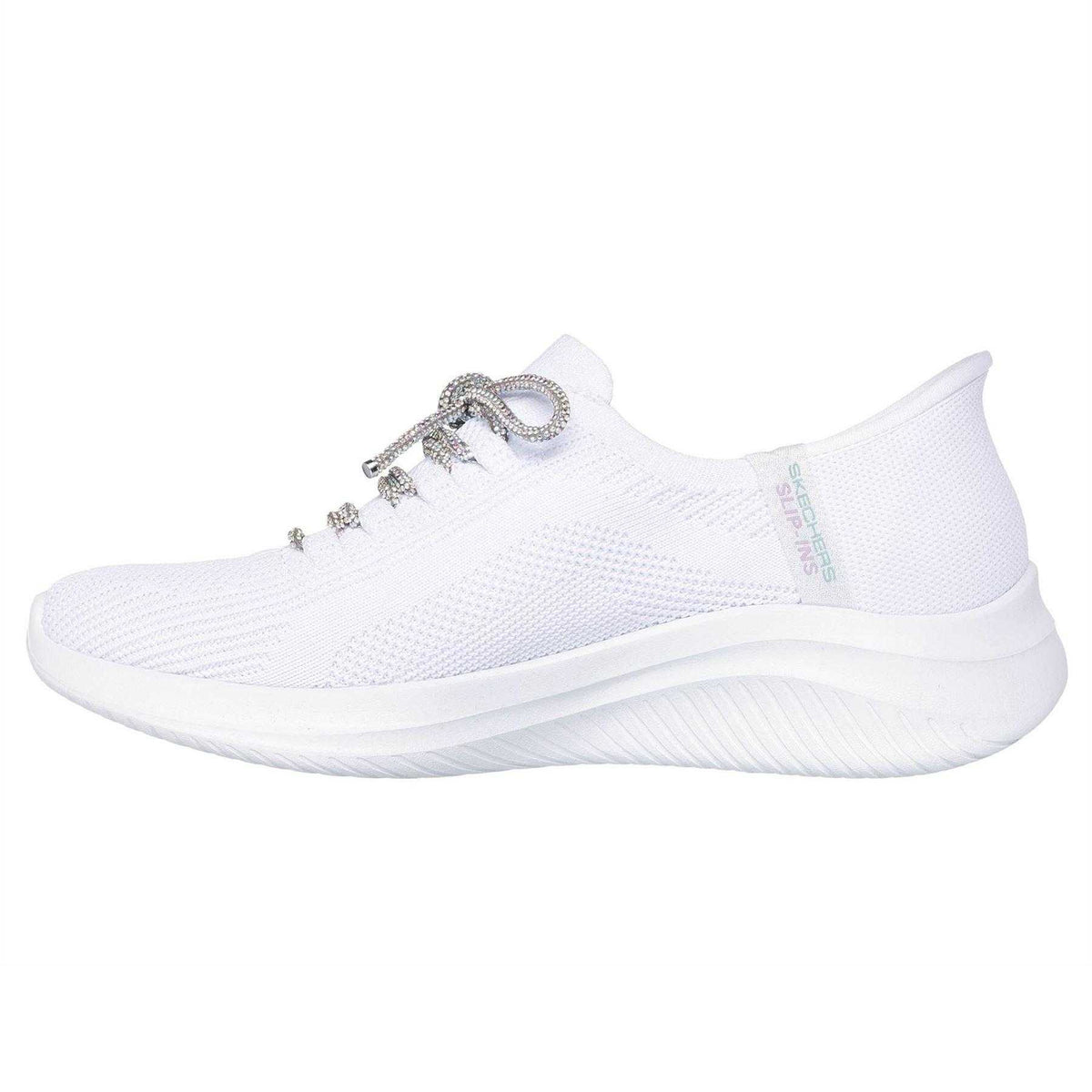 White - Back - Skechers Womens-Ladies Ultra Flex 3.0 Flat Trainers