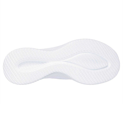 White - Lifestyle - Skechers Womens-Ladies Ultra Flex 3.0 Flat Trainers