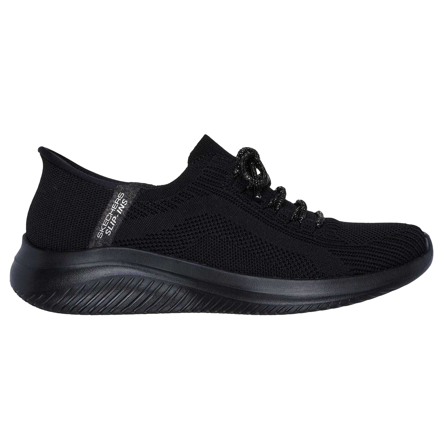 Black - Front - Skechers Womens-Ladies Ultra Flex 3.0 Flat Trainers