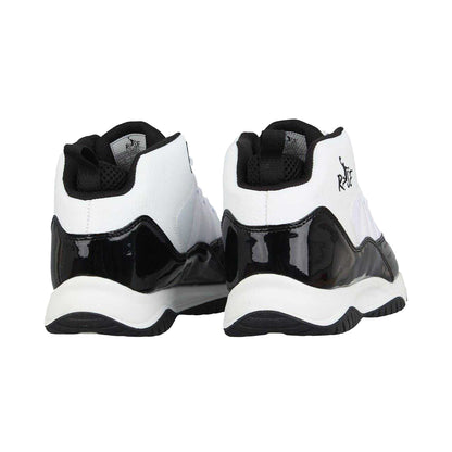 White-Black - Back - Rise Mens Shuttle Basketball Shoes