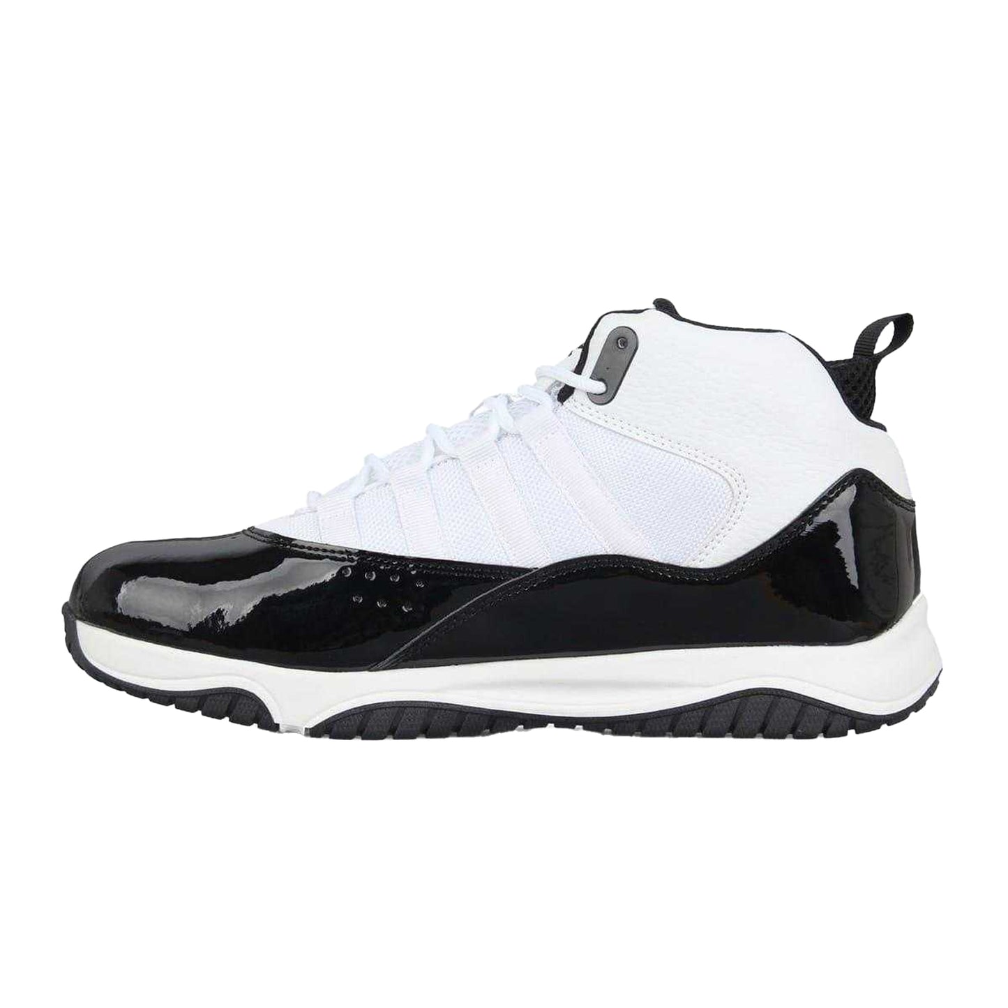 White-Black - Side - Rise Mens Shuttle Basketball Shoes