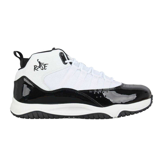 White-Black - Front - Rise Mens Shuttle Basketball Shoes