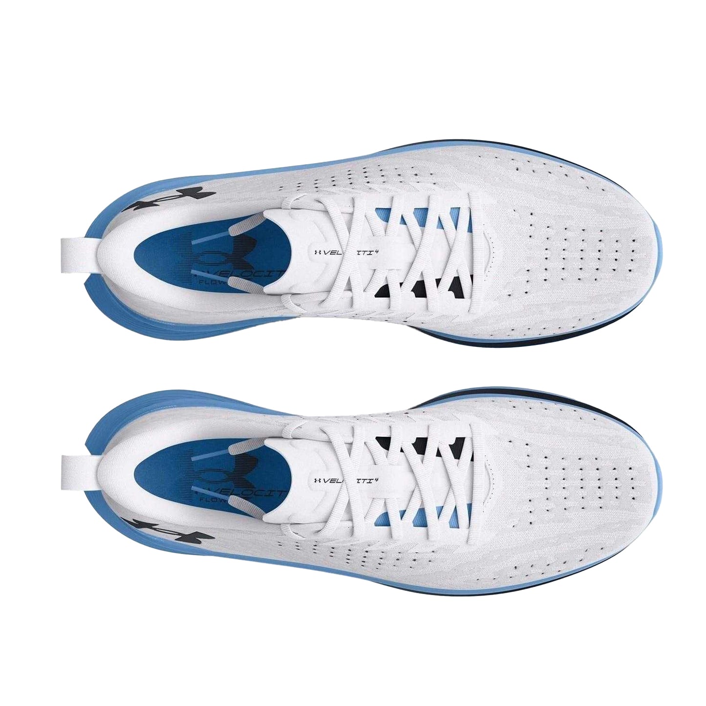 White - Side - Under Armour Womens-Ladies Velociti 4 Shoes