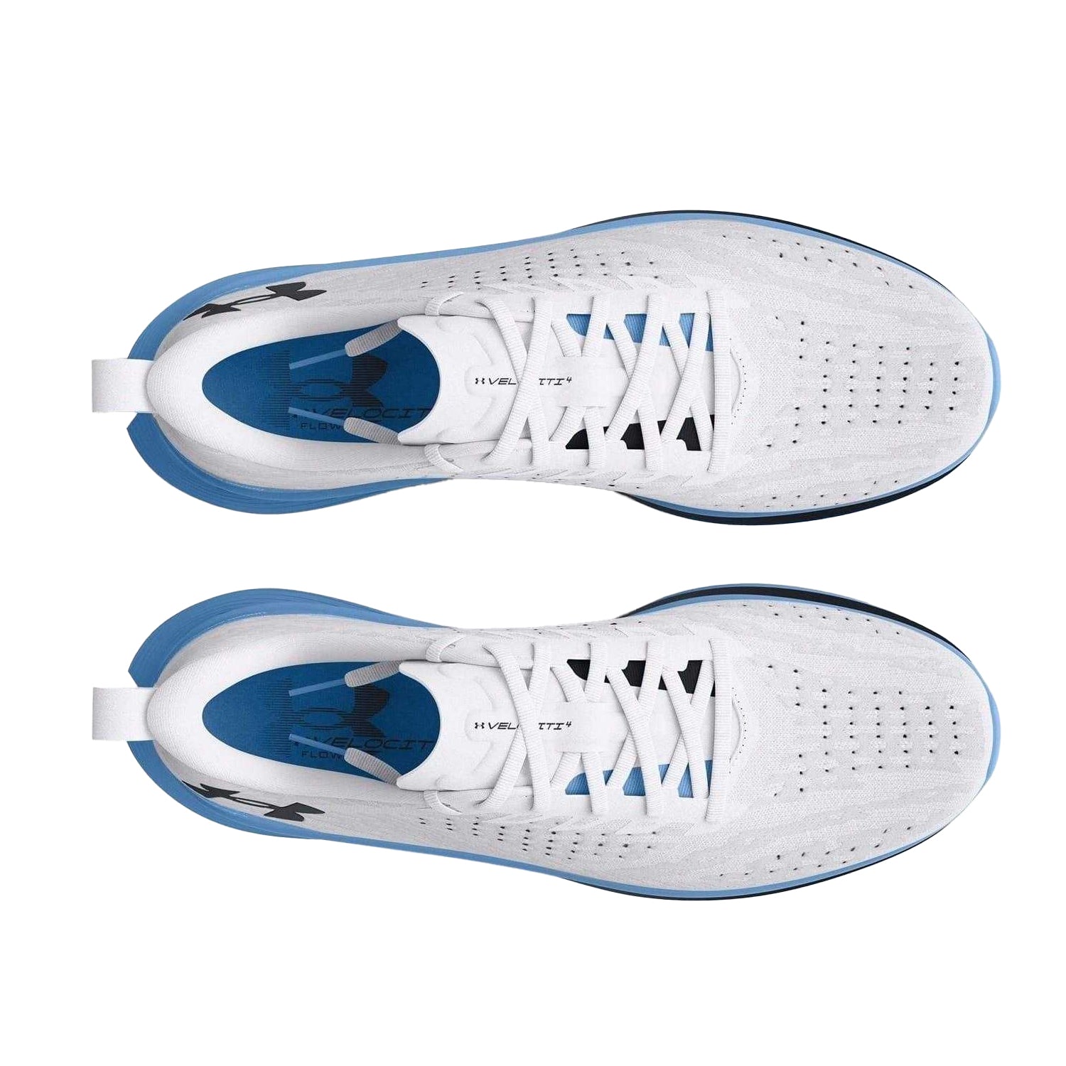 White - Side - Under Armour Womens-Ladies Velociti 4 Shoes
