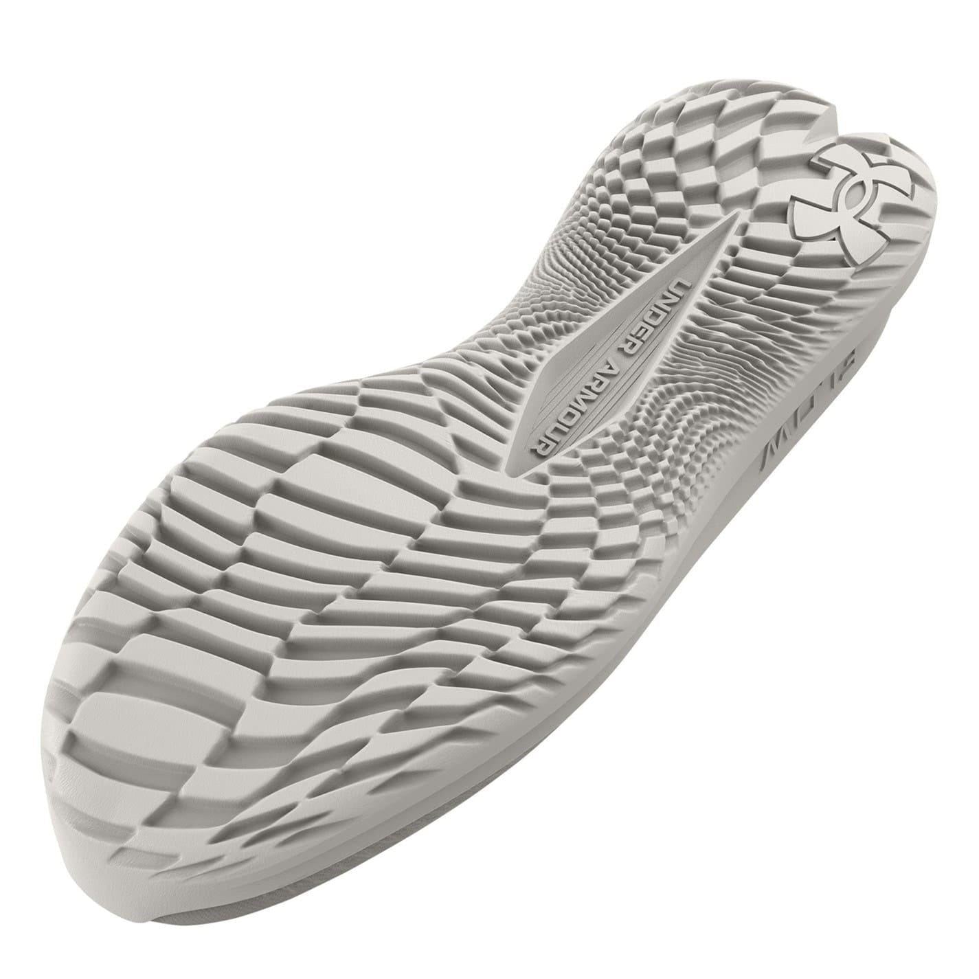 Grey - Side - Under Armour Womens-Ladies Velociti 4 Shoes