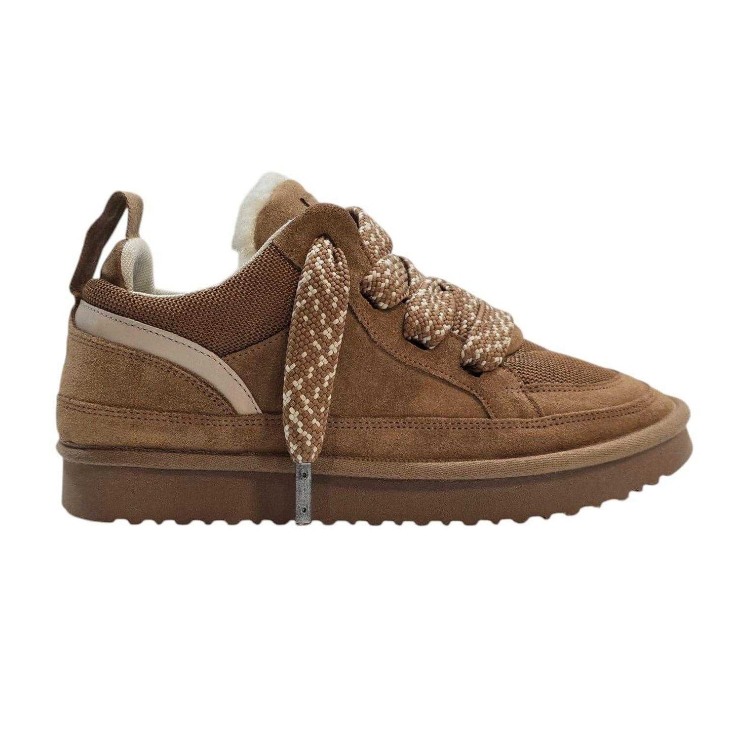 Tan - Front - Jack Wills Womens-Ladies Snug Suede Trainers